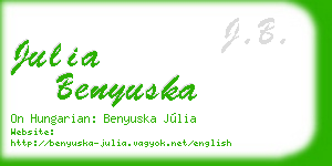 julia benyuska business card